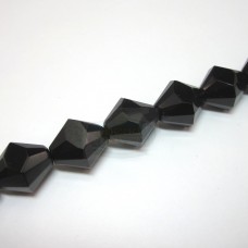 12x13mm jet faceted bicone